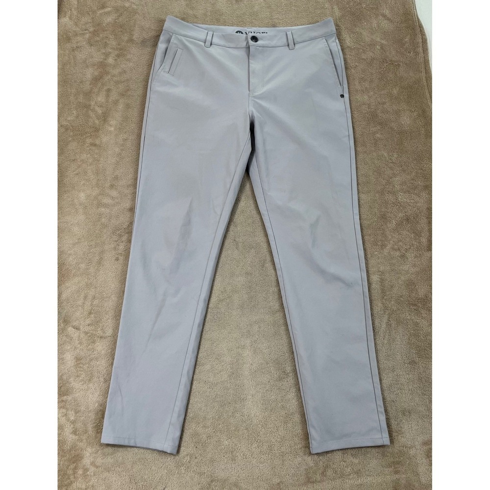 Vuori Cascade Pants Men's 30" Inseam Size 32(34) Gray Stretch Polyester V427 EUC